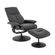 6 Poltrona Massagem Reclinavel Nebraska Rivatti PU Preto com Controle e Apoio para Pes